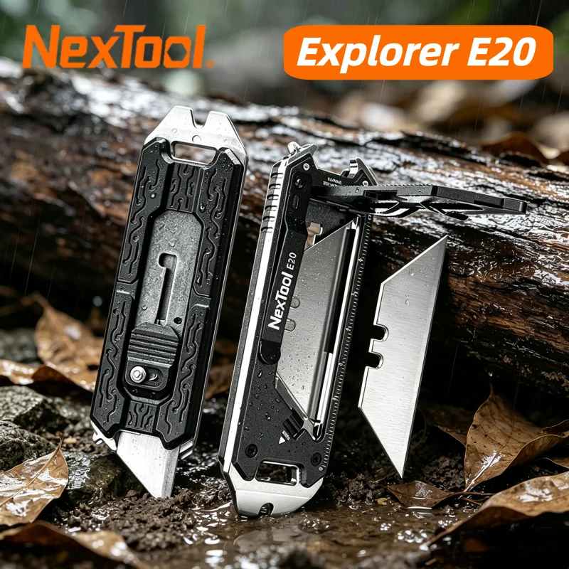 NexTool Explorer E20 Folding Utility Knife 8-In-1 Portable EDC Multitool Utility Cutter Outdoor Camping Cycling Repair Hand Tool