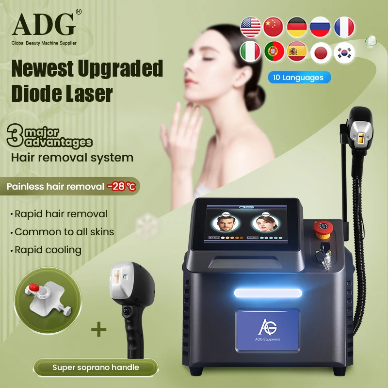 BEST Diode  Hair Removal Laser Machine Professional Beauty Salon 808nm 755 1064 Whole Body Permanent Painless Removal Hair