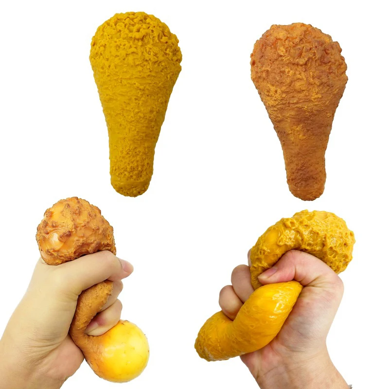 1PC Simulation Fried Chicken Drumstick Squishy Toy Slow Rising Realistic Food Squeeze Toy Boys Girls Birthday Party Favors view 3