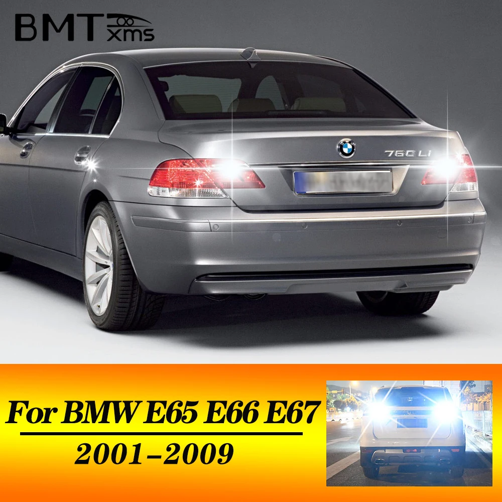 BMTxms 2PCS Car T15 W16W LED Reverse Light 921 Canbus For BMW 7 Series E65 E66 E67 2001 2002 2003 2004 2005 2006 2007 2008 2009