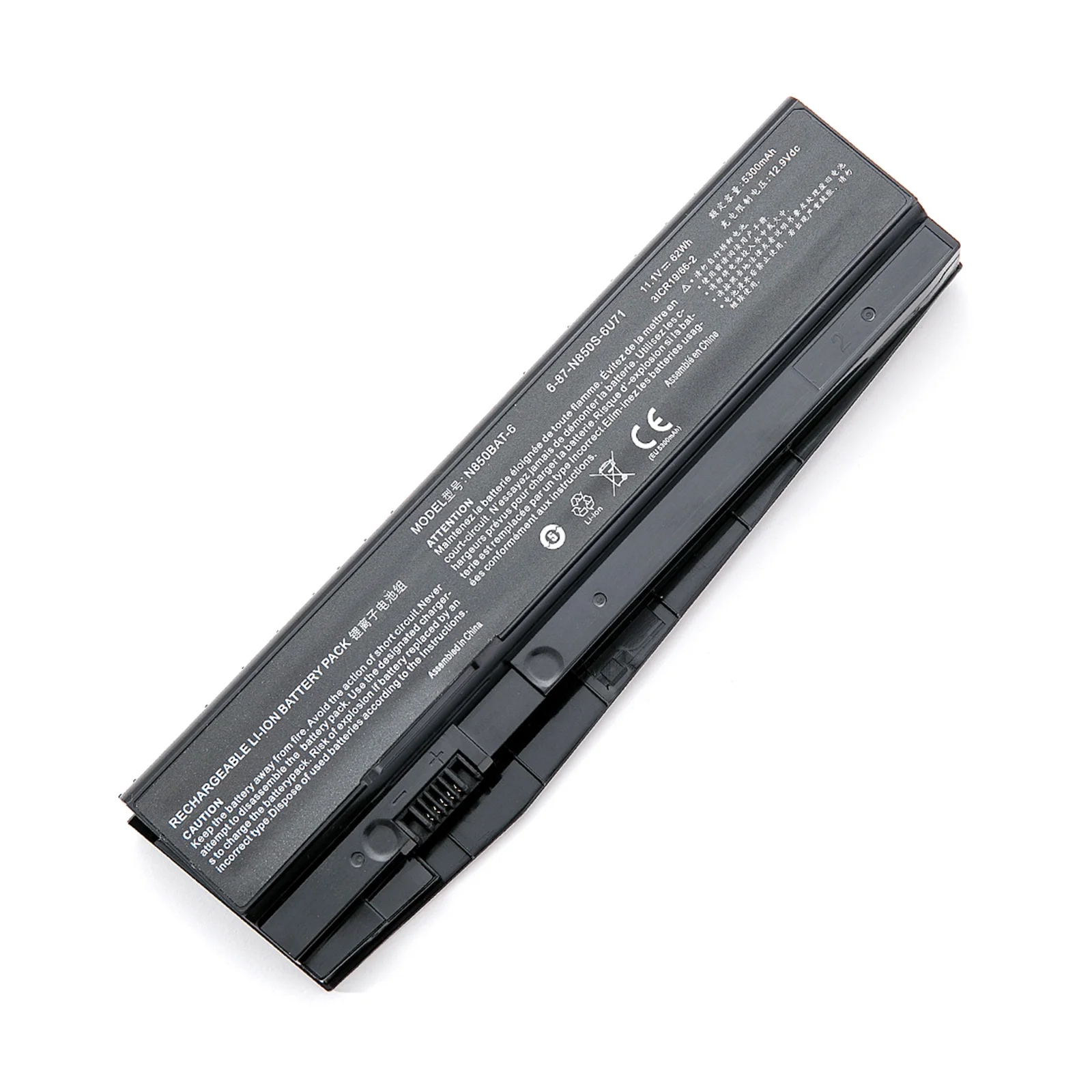 BVBH N850BAT-6 bateria do portátil, apto para netbook N850, N850HC, N850HJ, N870HC, N870HJ1, N870HK1, N850HJ1, N850HK1, N850HN, 11.1V, 62WH, 5500mAh