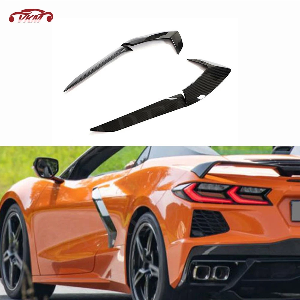 

Dry Carbon Fiber Door Handle Scoop Garnish Side Canards Covers Trim Door Fender Trims FRP for Chevrolet Corvette C8 2020-2021