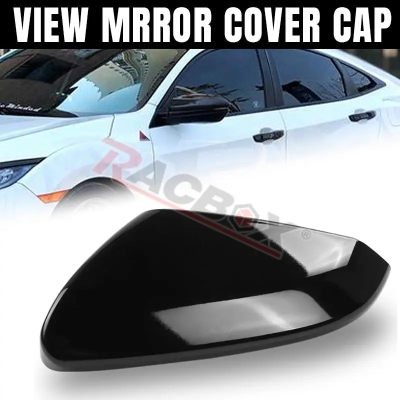 Left Right Side Rearview Mirror Cap Cover for Honda Civic 10th 2016 2017 2018 2019 2020 2021 Accessories Black Red Replacement