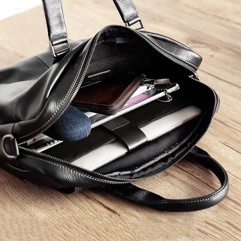 Borsa a tracolla da uomo d'affari in pelle bovina di alta qualità Borsa a tracolla in vera pelle al 100% per uomo Borsa a tracolla da pendolarismo