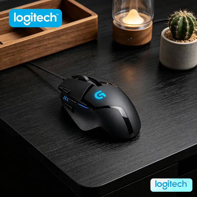 Ratón para Juegos Logitech G402 con Cable, 4 Configuraciones de DPI, 8 Botones Personalizables, 20 Millones de Clics, Diseño Ergonómico Antideslizante