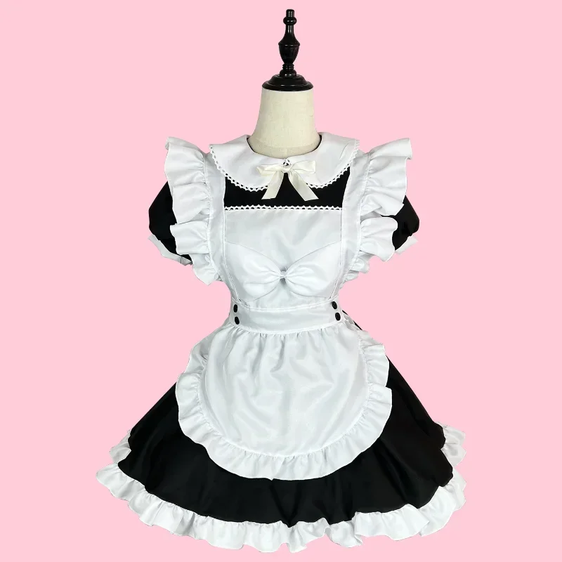 Japonês macio menina empregada cosplay trajes feminino plus size halloween anime lolita café empregada role play doce gato vestidos de festa