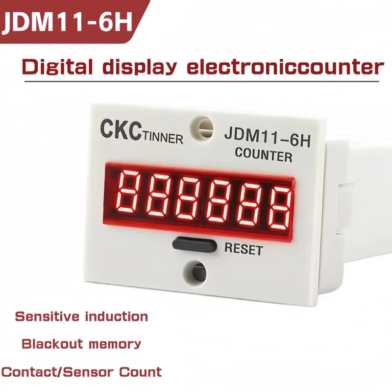 JDM11-6H 6 Digit Electronic Digital Counter Display Hall Sensor Proximity Switch NPN AC36V DC12V 24V