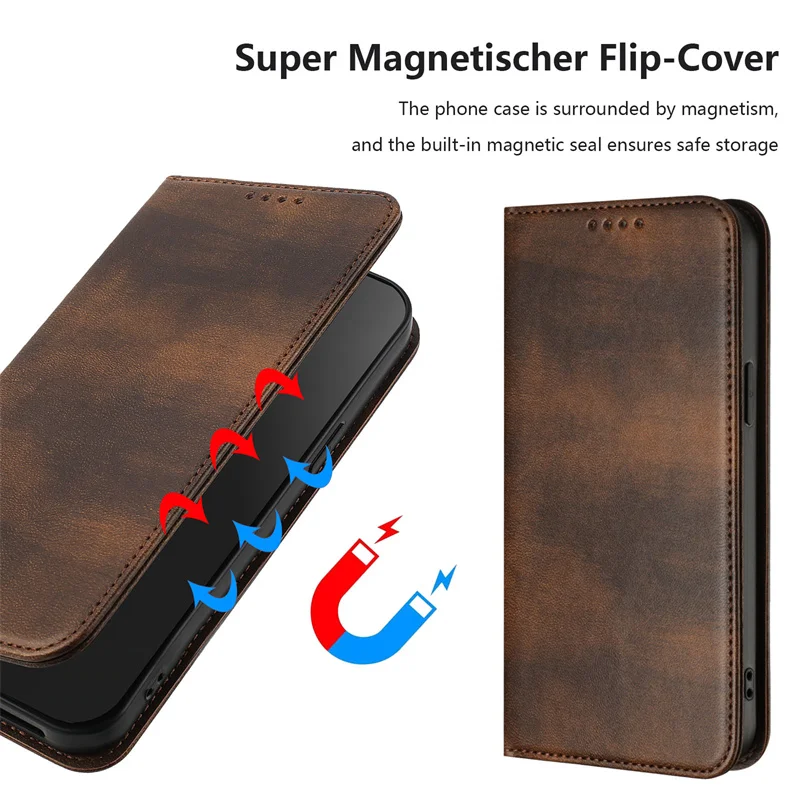 Note70T Solid Case for Realme 16 Pro+ 16Pro Plus Realme15 14 13 GT8 GT7 C85 C71 P4 P3 Pro Leather Magnetic Wallet Phone Cases - view 5