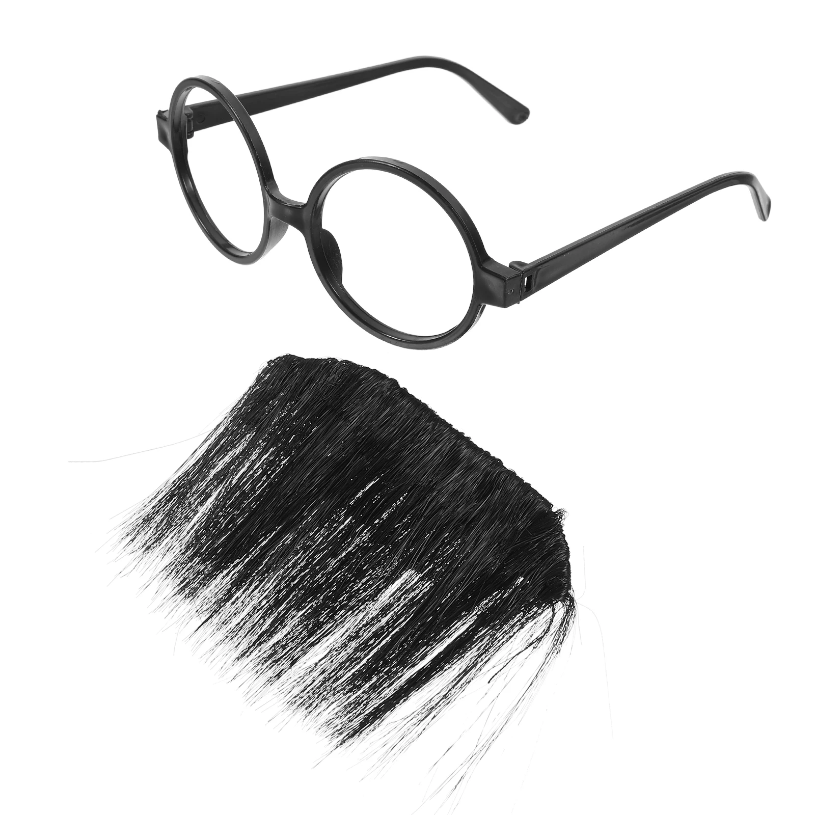

1 set Fake Glasses Set Realistic Party Cosplay Realistic Fake Beard Adult Celebration Christmas Nylon Prop Simulated