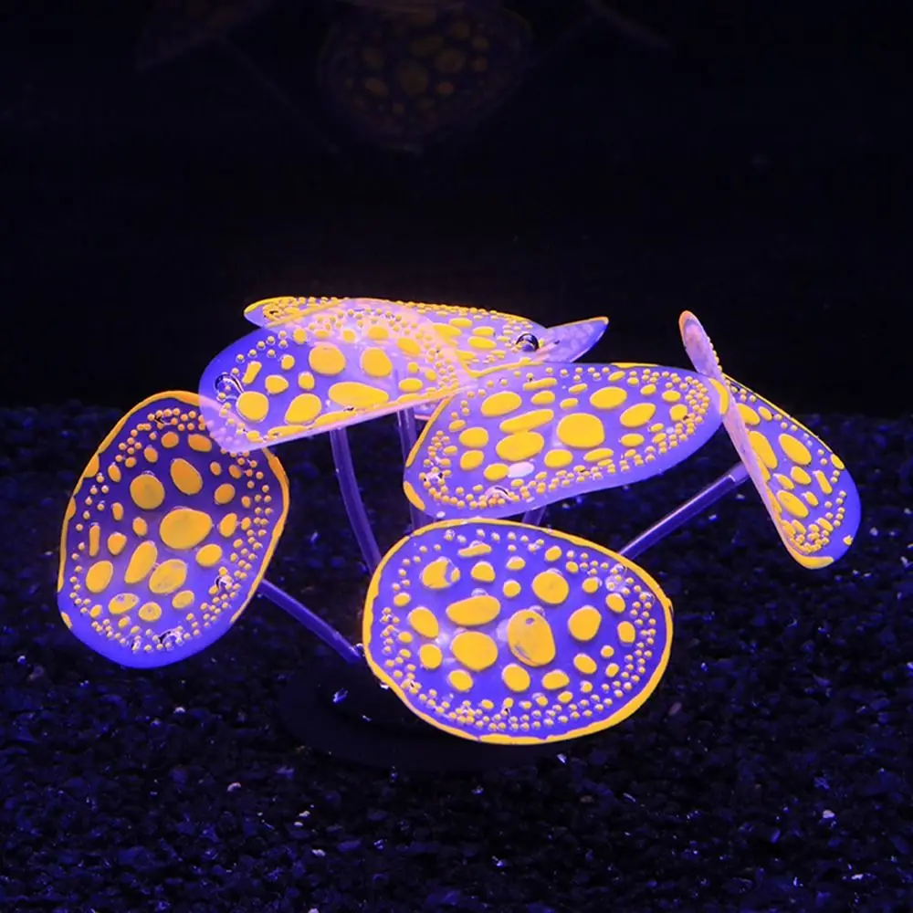 Silicone Silicone Luminous Plants Artificial Fish Tank Aquarium Decoration Simulation Coral Glowing Cloud Coral Fish Tank