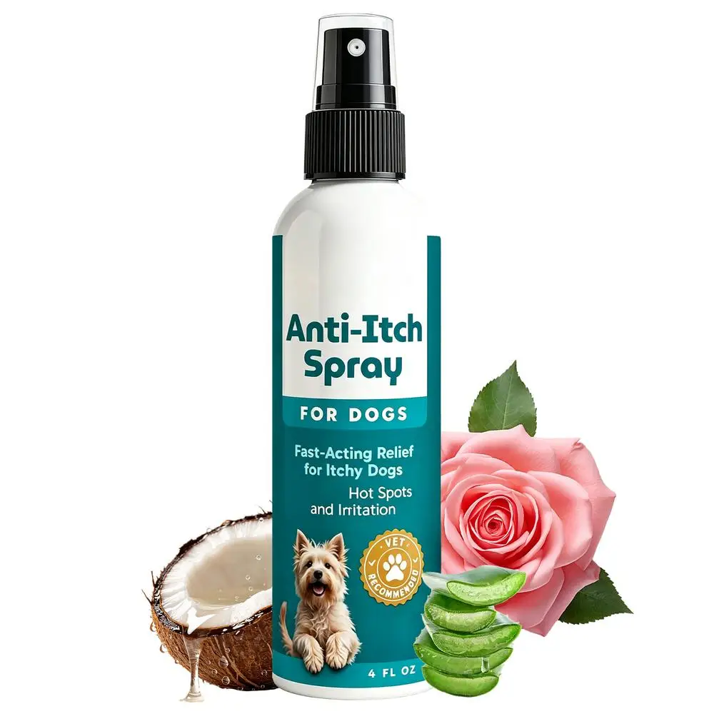 Beruhigendes Hautspray für Haustiere gegen Juckreiz, hypoallergen, repariert, lindert Kratzer, Rötungen, Trockenheit, für empfindliche Haut von Hunden und Katzen. – Detail 9