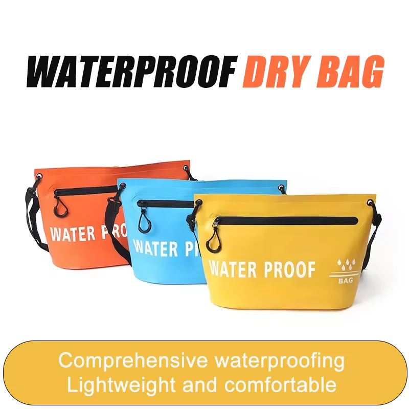 

Waterproof Dry Bag Handbag Swimming Pack Portable Wash Sack Outdoor Travel Rafting Kayaking Shoulder Bag 5L Zipper Storage Bag