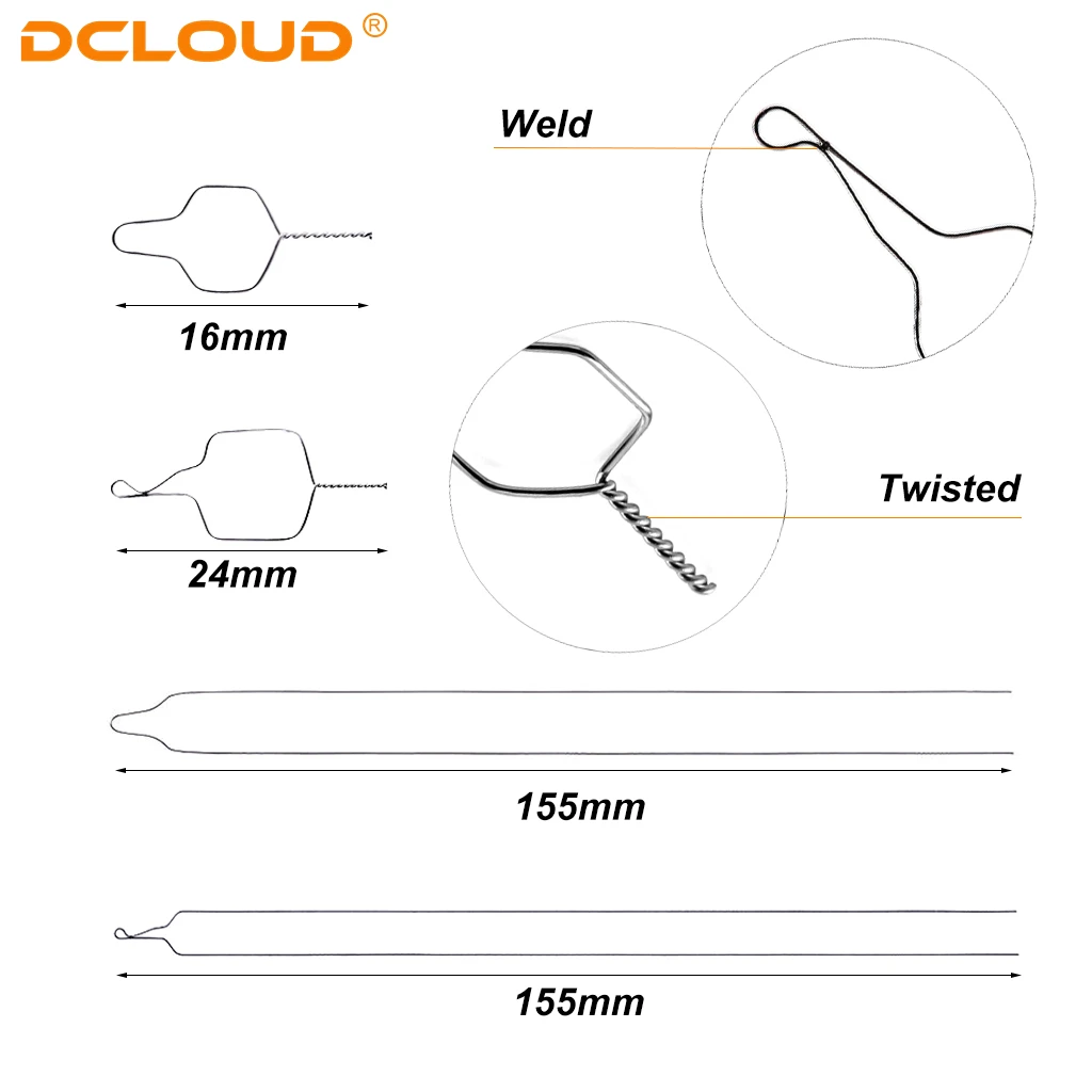 100 Stück/Packung Zahnärztliche Kieferorthopädie Kobayashi Draht Ortho Bracket Metall Ligatur Krawatten Kurz Lange Drall Schweißen Arcwhire Zahnarzt Materialien – Detail 6