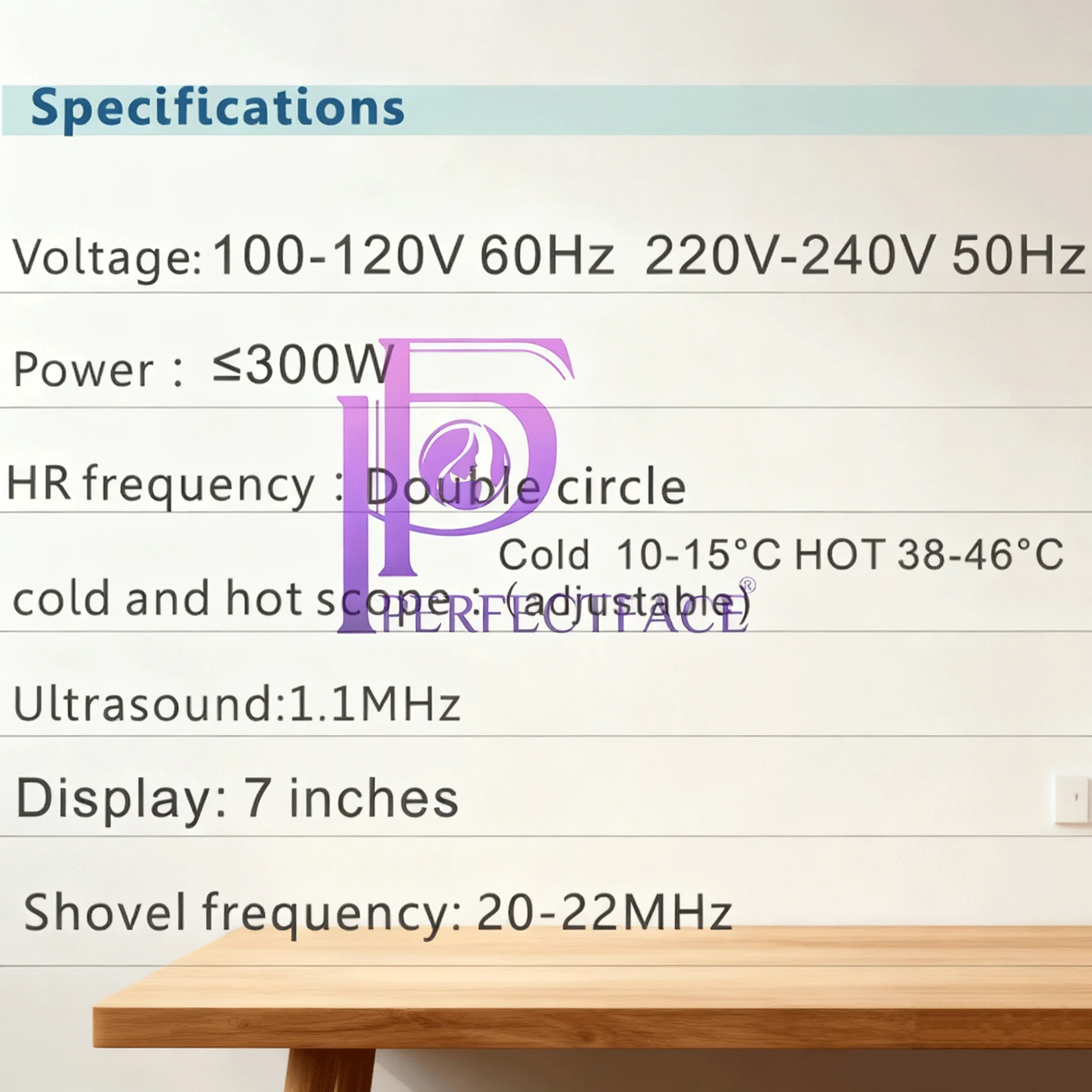 Professionele ultrasone gezichtsspuitmachine met koude / warme functie en vibratiemassage voor diepe huidverjonging