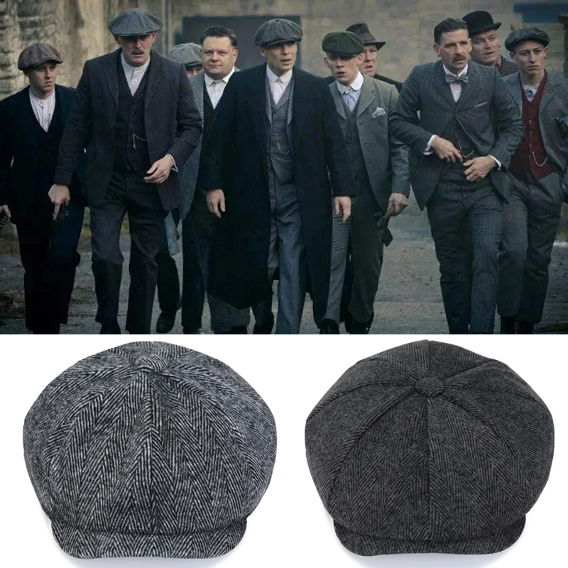 Mens Vintage Newsboy Cap Flat Ivy Gatsby Hat Adjustable for Daily Outdoor Casual Wear Men's and Women's Cap with Beret Style