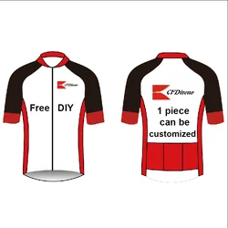 Custom Short Sleeve Cycling Jersey, DIY Your Own Cycling Clothing,Outdoor Sports Wear, Breathable and Elastic