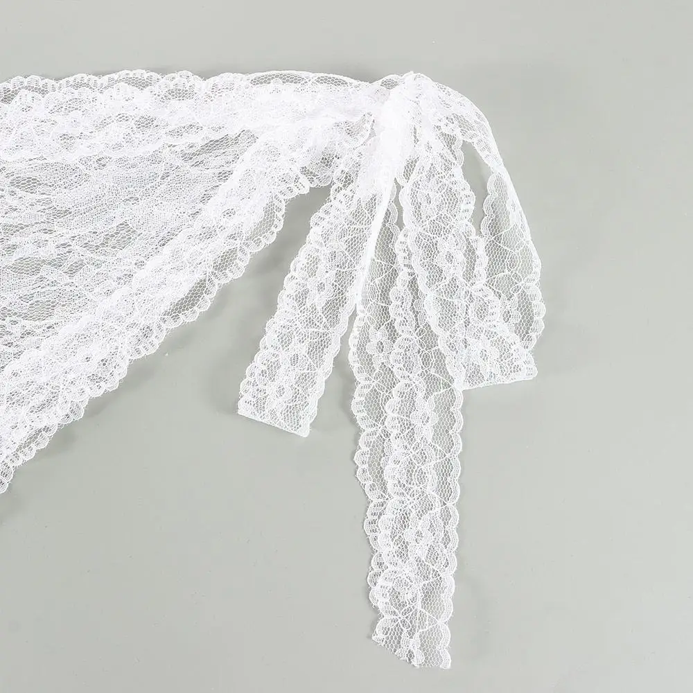 Minifalda de encaje con cordones para mujer, bonita cortina de cadera Y2K, cortina de pedos ajustada Harajuku