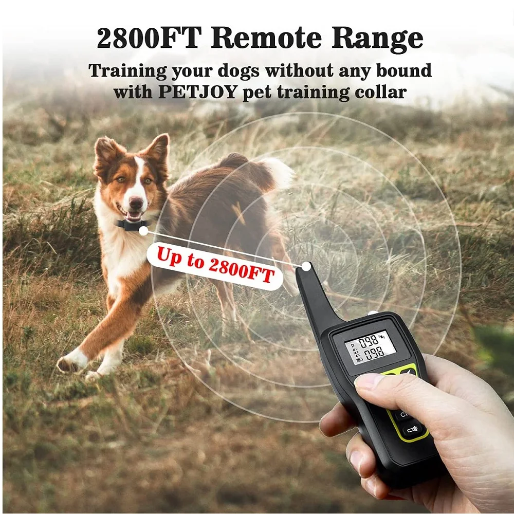 Dog Training Collar with Remote For 3 Dog,No Shock Dog Collar with 3 Training Modes,Up to 2800Ft Remote Range,IPX7,Rechargeable