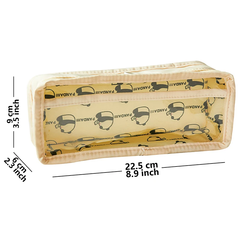 1 قطعة مقلمة شفافة Kawaii سعة كبيرة صندوق القلم مقاوم للماء للفتيات حقيبة مستحضرات التجميل القرطاسية مكتب اللوازم المدرسية #6