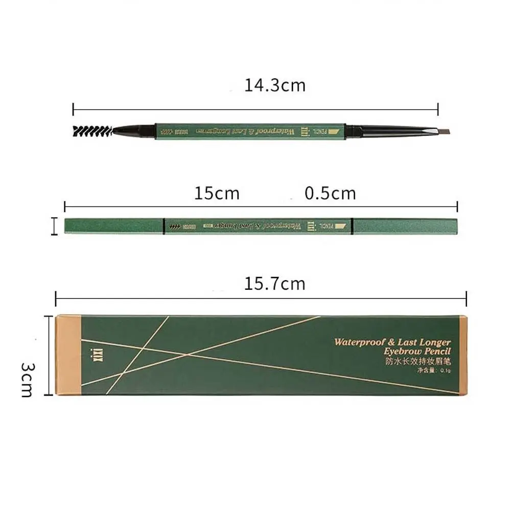 Waterdichte Vrouwen Borduurgereedschap Dubbele Kop Ultra Fijne Wenkbrauw Potlood Make-Up Tool Wenkbrauw Versterker Wenkbrauw Pen