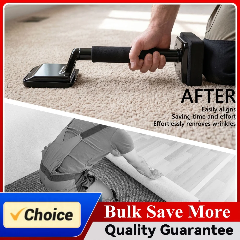 Carpet Knee Kicker Tool Kit with Anti-slip Grip and Carpet Tucker Carpet Kicker Tools for Carpets Stretching and Tucking