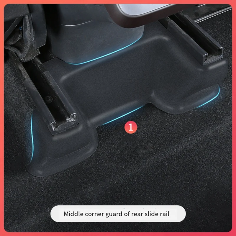 Anti-Kick Corner Protector Under Seat Slide Rail All-Inclusive Corner Protector For Tesla Model Y Modification Accessories