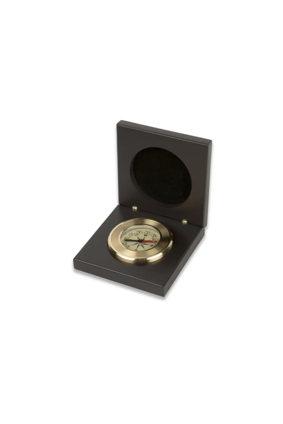 Wood Boxed Metal Compass