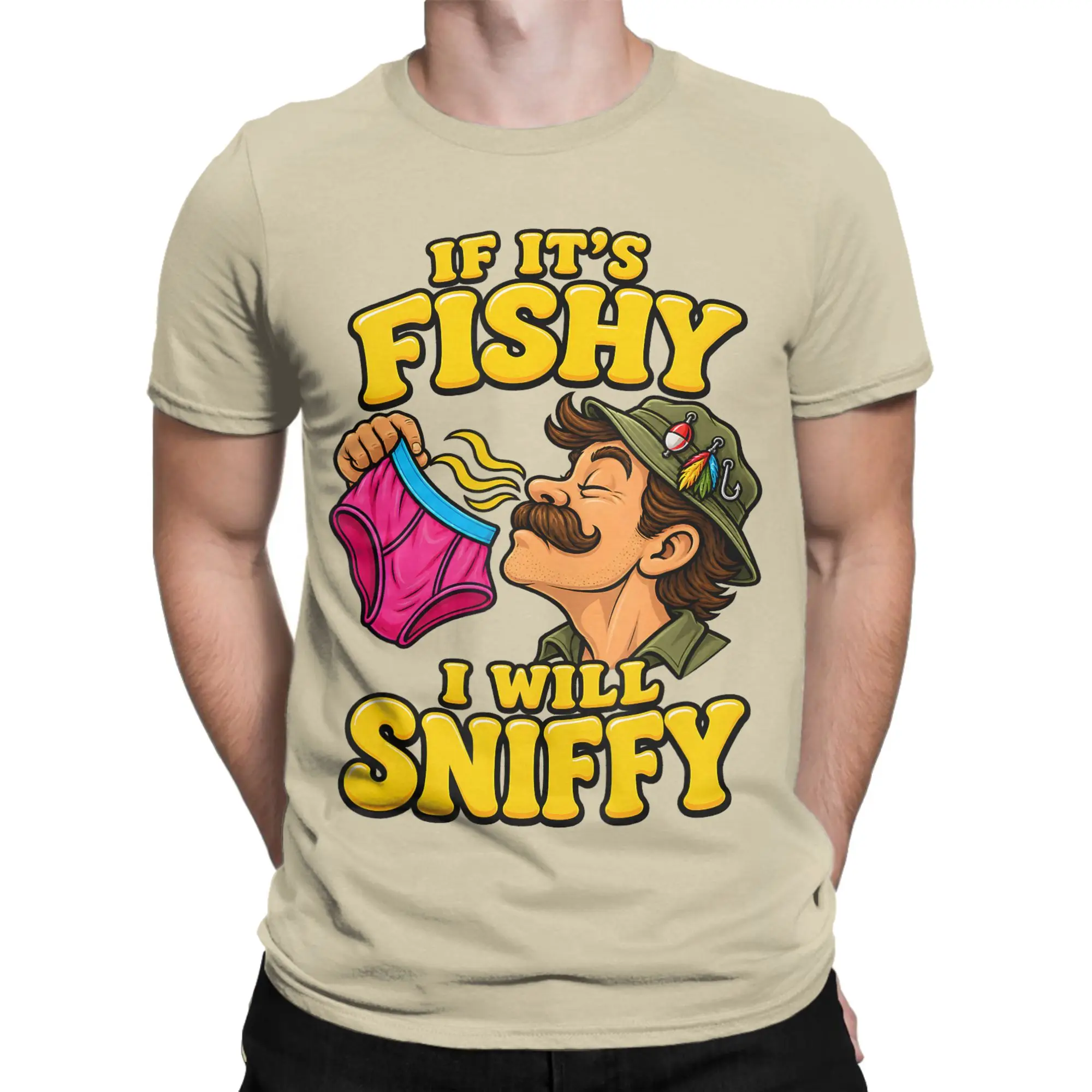 If It's Fishy I Will Sniffy Funny Embarrasing  New Arrival T Shirt for Men Women  Cotton  Tee Shirt Clothes