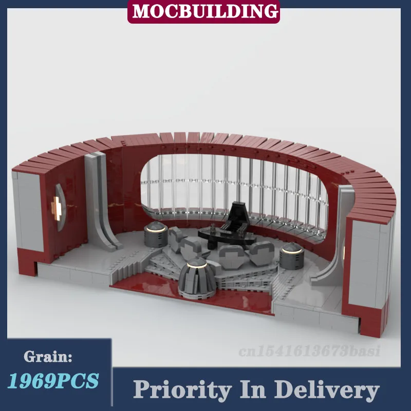 MOC Space Wars Conference Room Office Model Building Block Assembly Building Collection Toy Gifts