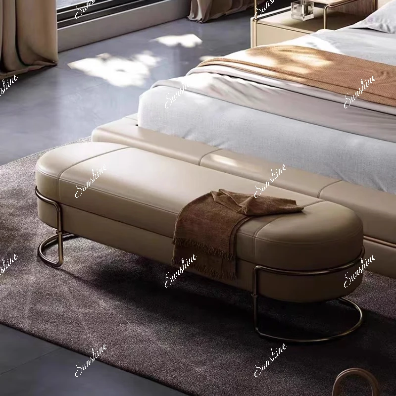 Italian light luxury bedroom bed stool simple home change stool