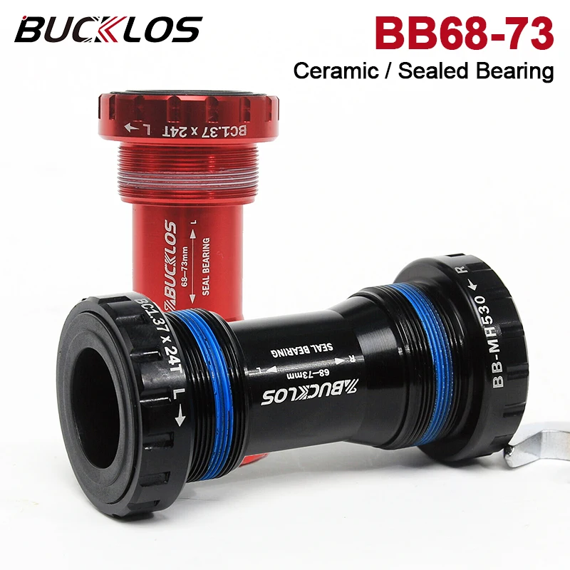 

BUCKLOS Bicycle Bottom Bracket BSA BB68/73 24mm Threaded Bicycle BB MTB Road Cycling Bottom Bracket Durable Baering Bike Parts
