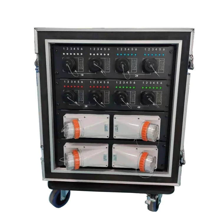 Professional Power Distribution Unit 48 Channels 50 Amp Distribution Box With 3 Phase 32 Amp AU Clispal Power Input