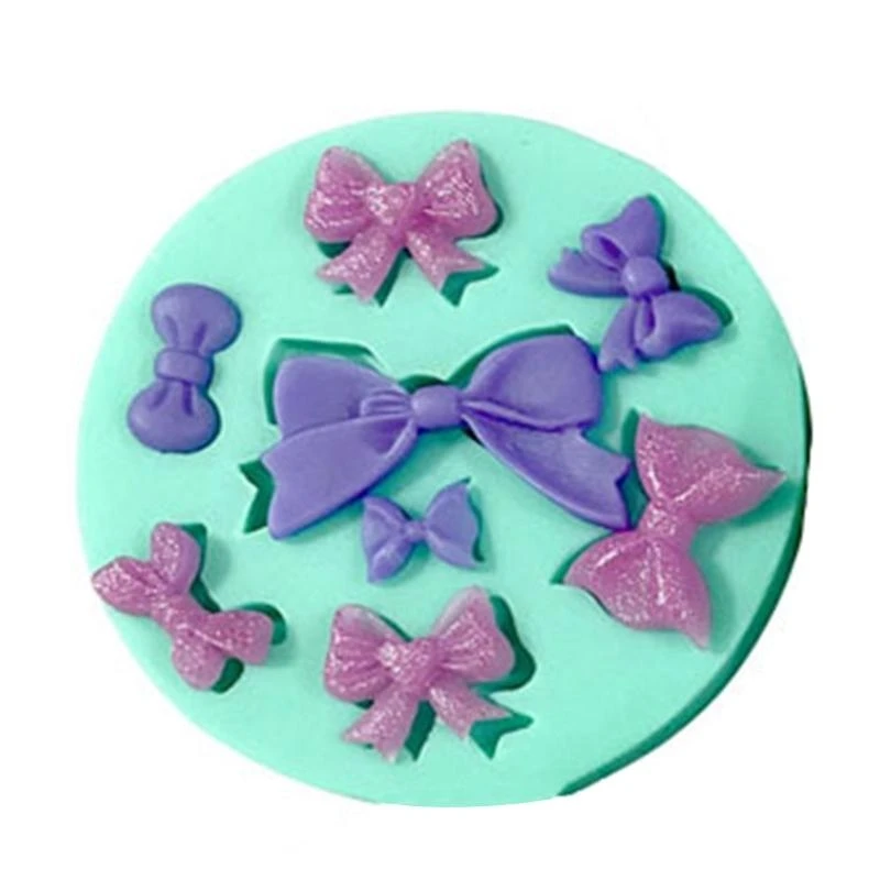 0XLD Mini Love Heart Bow Silicone Mold Handmade Soap Making Mould