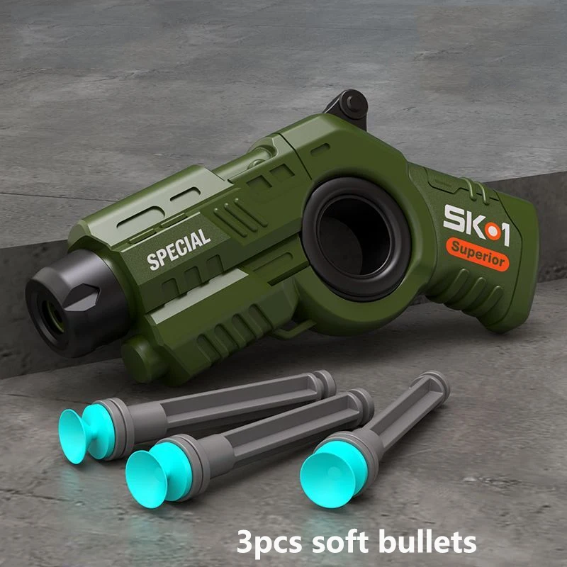 ปืนของเล่นแบบหมุนได้ขนาดเล็กพกพาสำหรับกิจกรรมกลางแจ้ง รุ่น EDC ยิงลูกกระสุนนิ่ม