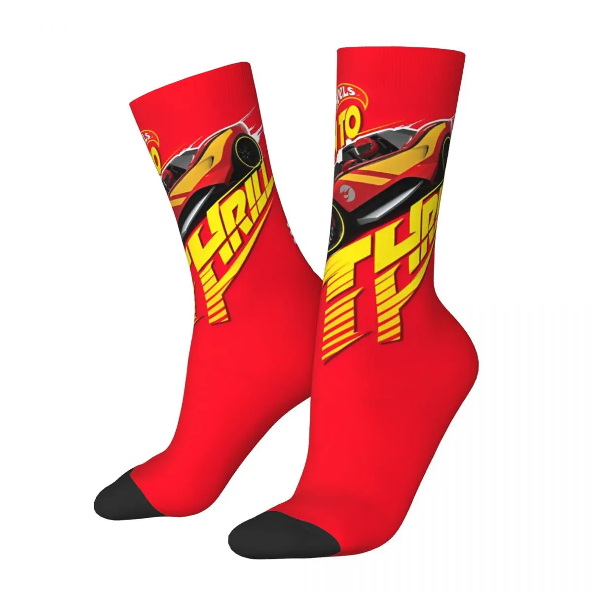 Hot-Wheel - Lincoln Design Socks Men's Women's Polyester Casual Racing Game Socks Novelty Spring Summer Autumn Winter Socks