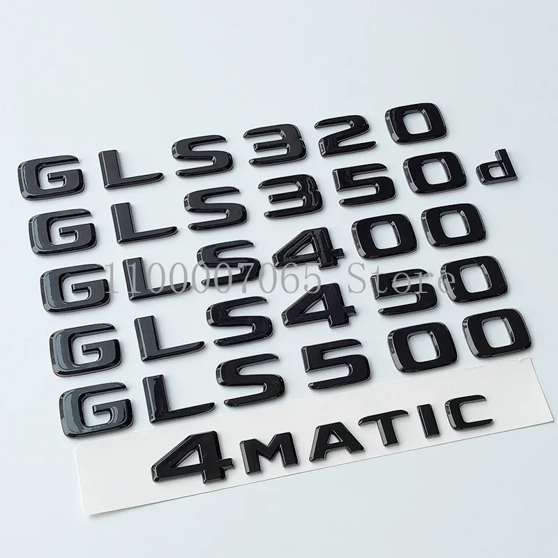 2017 Glossy Black Letters GLS320 GLS350 GLS400 GLS450 GLS500 GLS350d 4Matic ABS Emblem for Car Trunk Logo Sticker