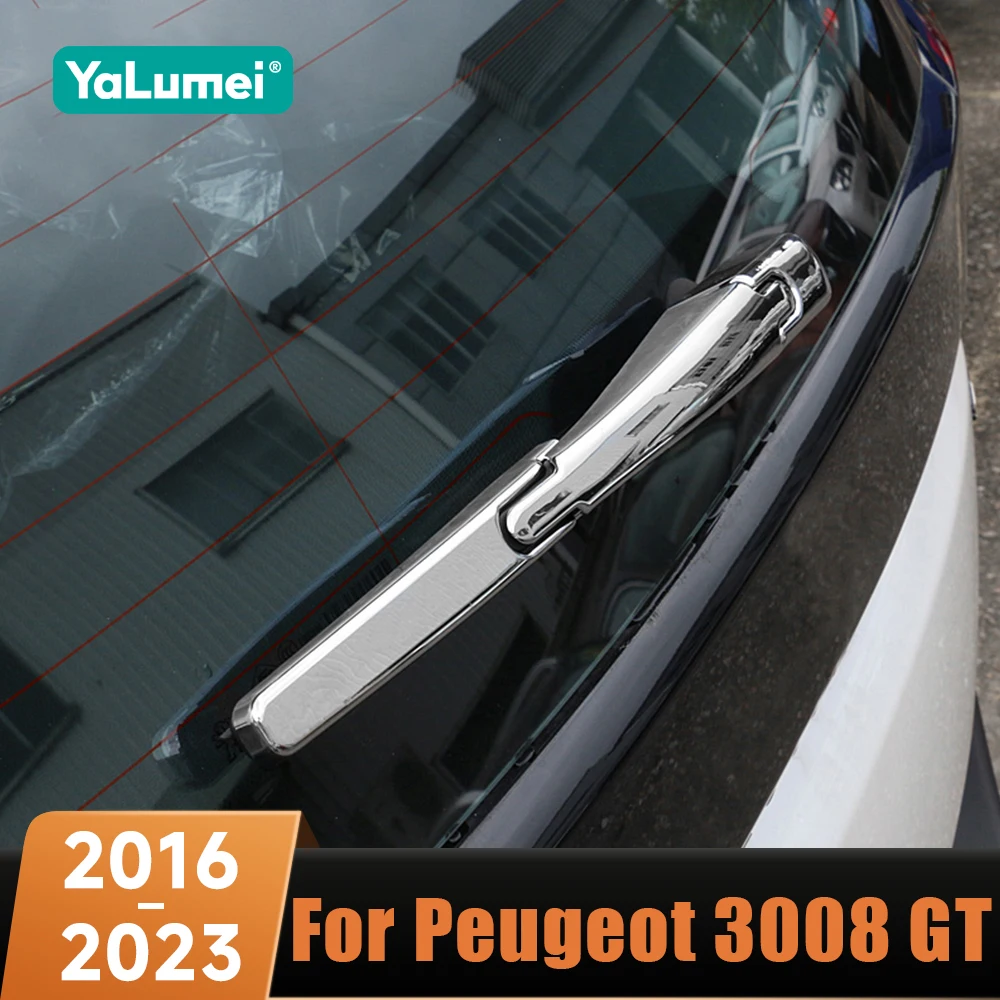 

3 шт. автомобильная накладка на заднее стекло, стеклоочиститель, наклейка из АБС-пластика для Peugeot 3008 GT 2016 2017 2018 2019 2020 2021 2022 2023