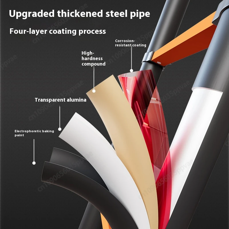سلم تمديد من الفولاذ الكربوني سلم تلسكوبي عالي التحمل قابل للطي متعدد الأغراض مع أقدام مضادة للانزلاق للاستخدام الداخلي والخارجي