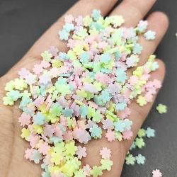 50g Luminous Polymer Clay Sprinkles 5mm Sakura Flower Clay Slices Sprinkles Soft Pottery for DIY Crafts Filling Accessories