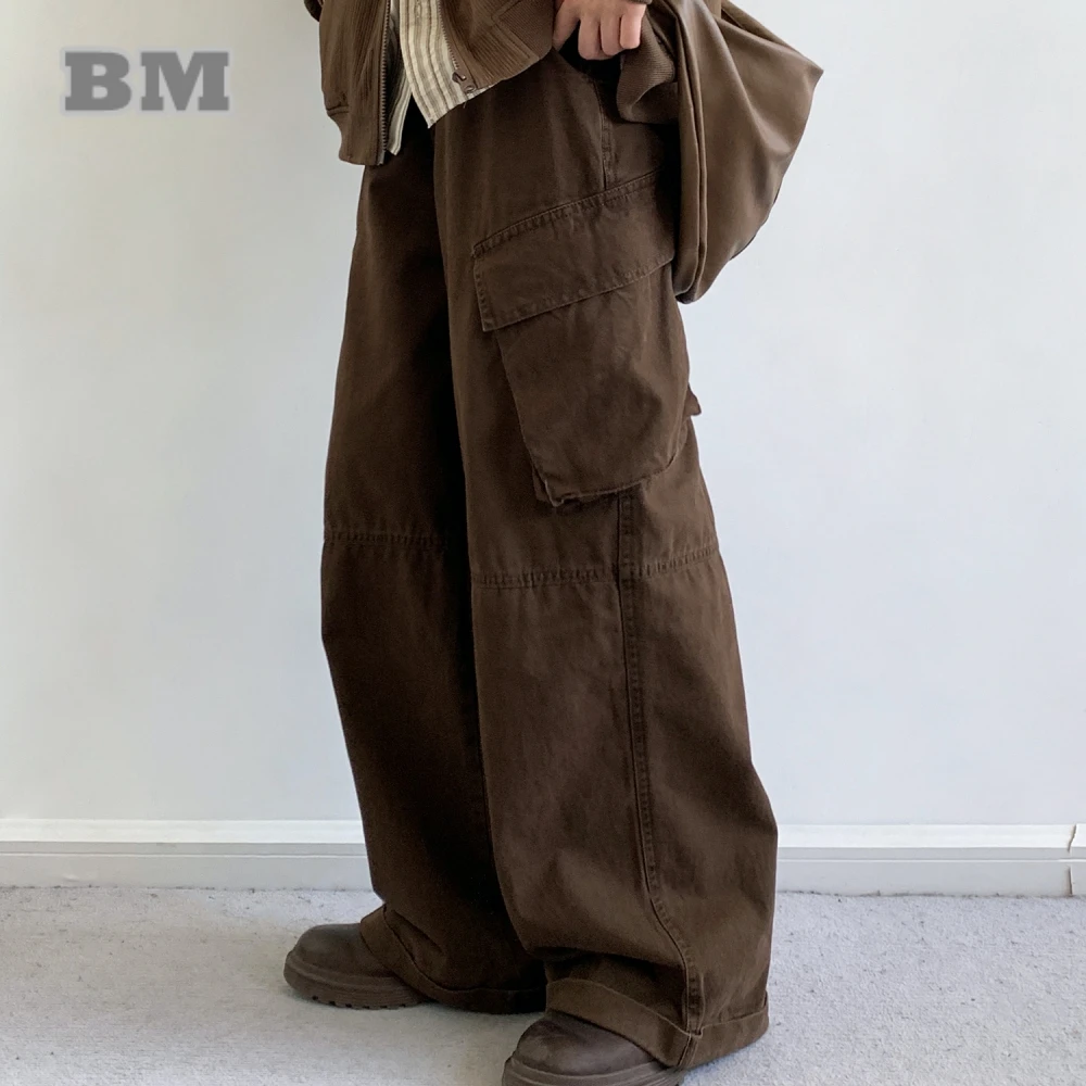 

Japanese Streetwear Cargo Pants Men Women Loose Fit Straight Leg Vintage Workwear Tactical Casual Trendy Baggy Trousers Harajuku