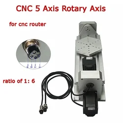 CNC 5 Axis Plate Type Rotary Axis for CNC Router Engraving Milling Machine