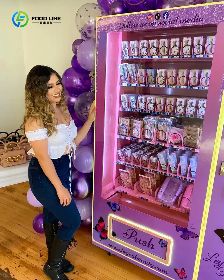 مصنع توريد رخيصة ميمي آلة بيع التجميل شاشة تعمل باللمس / مستحضرات التجميل / الشعر / رمش / آلة بيع صغيرة