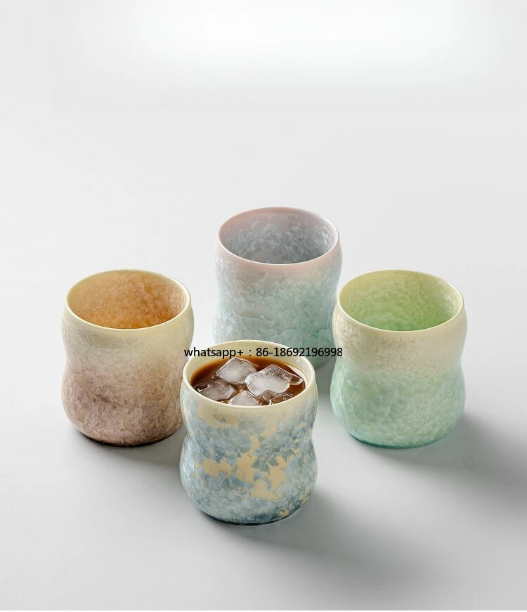 260ML Hand Cup Kiln-changed Crystalline Coffee Cup Coke Cup High Temperature Ceramic Household Advanced Gift