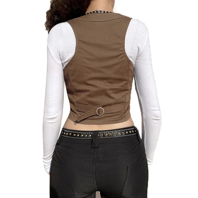 2023 Women\'s Dressy Waistcoat Racerback Vest Autumn Tuxedo Suit Waistcoat Vintage Steampunk Jacquard Jacket Punk Style Corsetier
