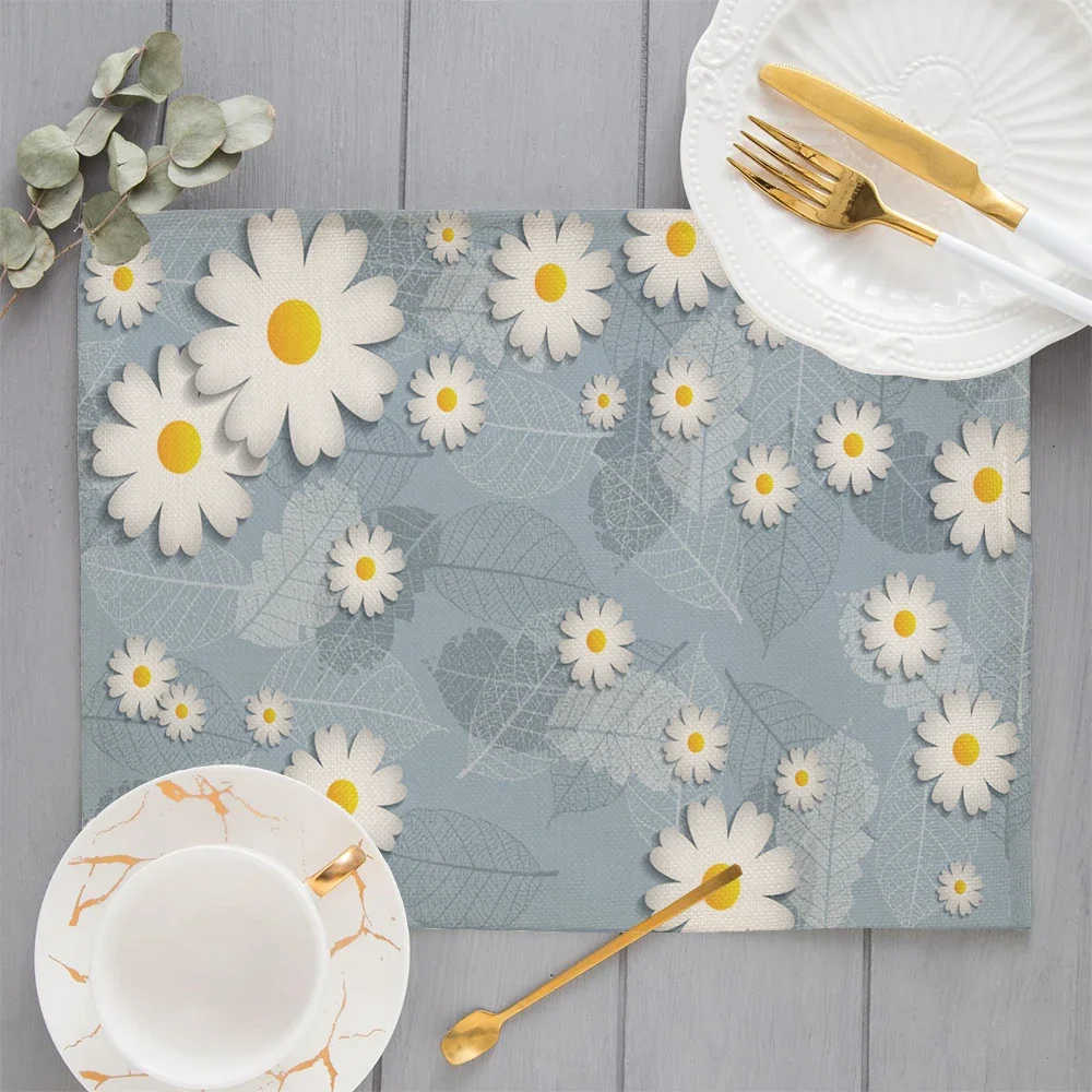 【Summer Vibrant】Fruit & Floral Print Placemat, Heat-Resistant & Non-Slip, Universal Placemat for Home, Kitchen & Outdoor