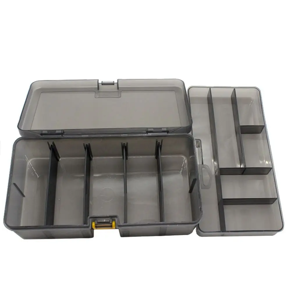 

Double Layer Fishing Tackle Box Plastic Flip Cover Lure Hook Storage Case Moisture-proof Waterproof Bait Storage Container