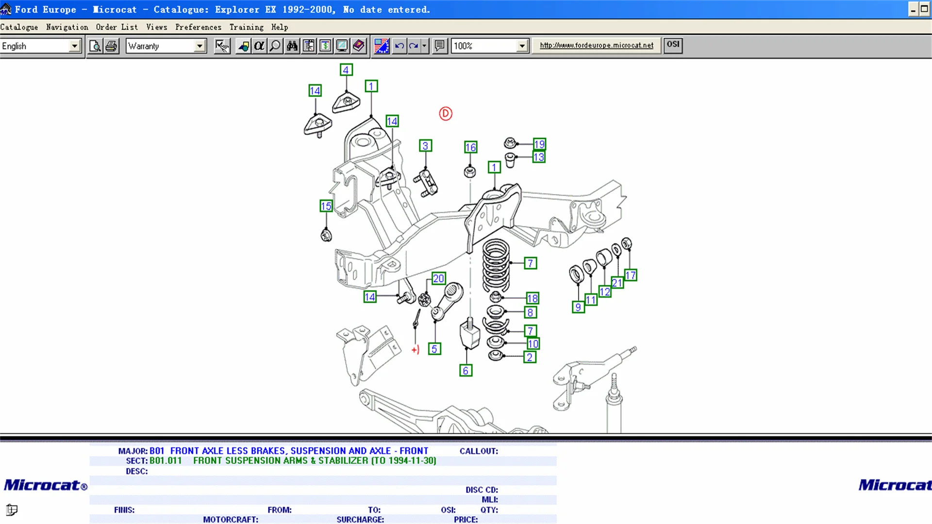 2020.08 Microcat Europe Ford EPC Parts Catalogue