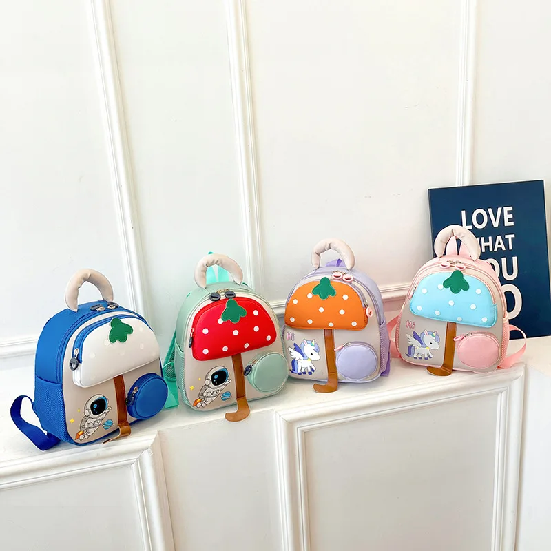 

Легкий нейлоновый рюкзак для детского сада с контрастными цветами и мультяшным дизайном, большой вместимости, для мальчиков и девочек.