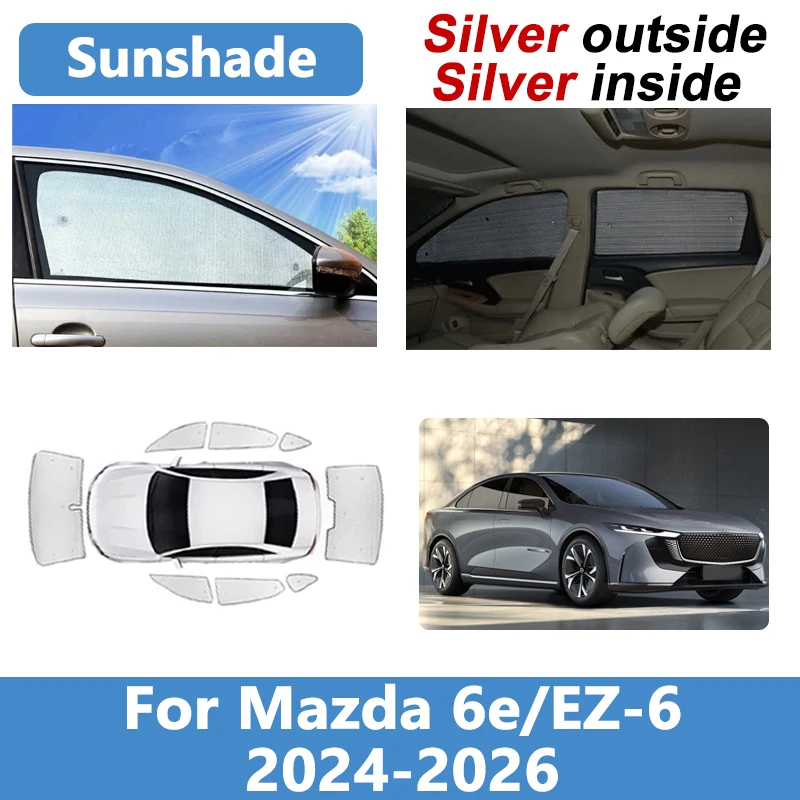 

For Mazda 6e Accessories EZ-6 J90A 2024 2025 2026 Car Reflector Shade Visor Light blocking Curtains Heat insulation Auto Parts