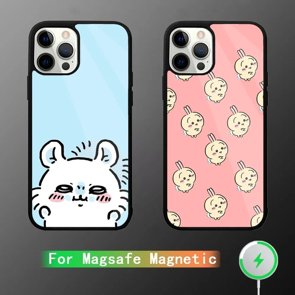 Cute Cartoon C-ChiikawaS Phone Case For iPhone 15,14,13,12,11,Plus,Pro,Max Mini Magsafe Magnetic Wireless Charging